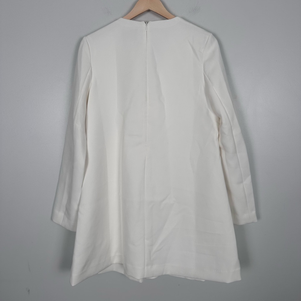 TUCKERNUCK White Crepe Blair Bow Coat Dress - Picture 8 of 11